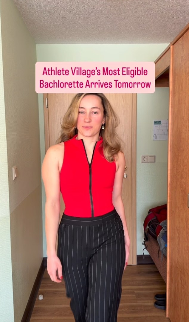 Sophia Kirkby Was A Woman On A Mission As She Touched Down In The Olympic Village