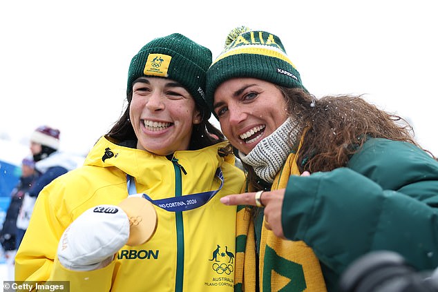 Jakara Anthony Celebrates With Ioc Member And Fellow  Olympic Great Jessica Fox