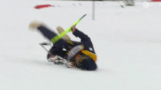 The Man Delivering Her Replacement Shi Then Took A Fall As Sweden's Gold Medal Hopes Died