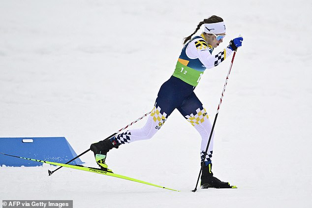Andersson Then Made Slow Progress As She Attempted To Compete With Just One Ski