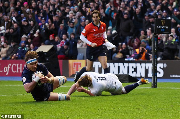 Jamie Ritchie Touches Down For Scotland's Second Try At Murrayfield