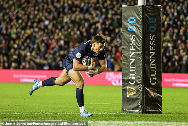 Jones Darts Over Through The Posts For Scotland's Fourth Try That Put The Game Beyond England