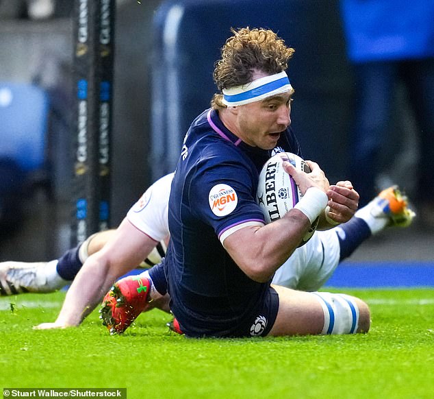 Jamie Ritchie Touches Down For Scotland's Second Try Against England