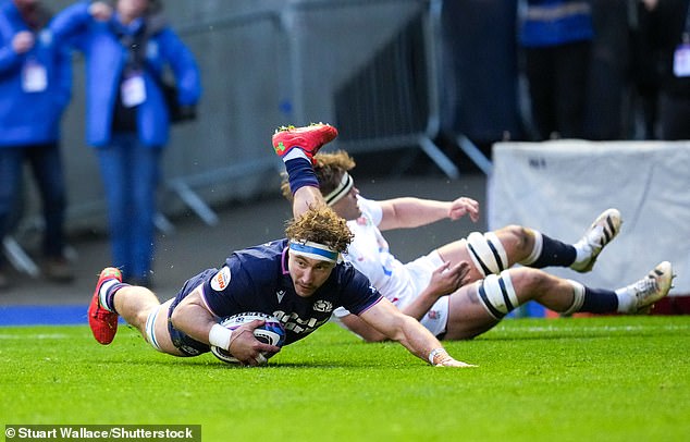 Jamie Ritchie Celebrated His Recall To The Side With A Try After A Well Worked Scotland Move