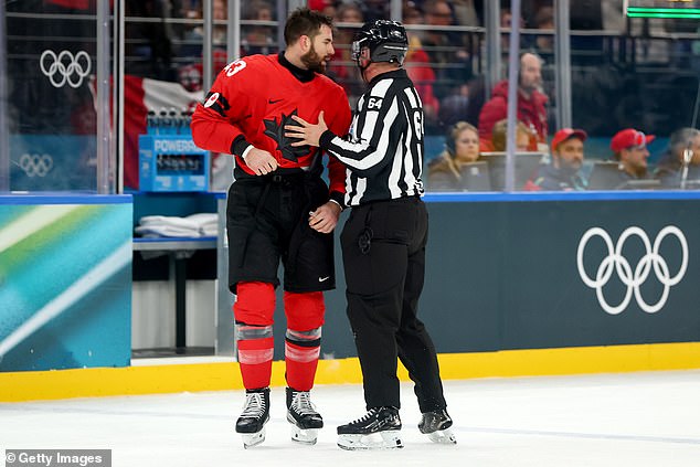 By The Time The Streaming Service Returned From Commercial, The Fight Ended And Wilson Was Being Led Away To The Tunnel - As Fighting In Olympic Hockey Results In An Automatic Ejection