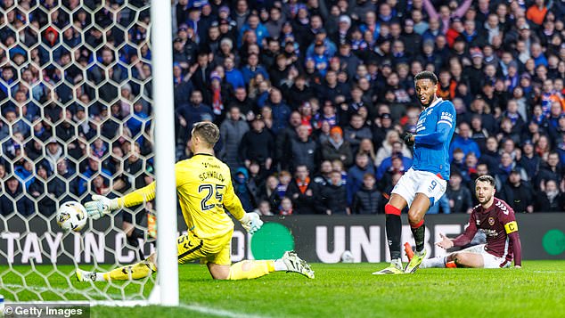 Chermiti Hauled Rangers Level Again Before The Break After Claudio Braga Had Scored For Hearts