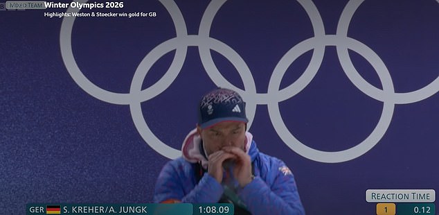 His Coach Was Then Seen Roaring Him On At The Start Of The Clip Rather Than It Showing Weston