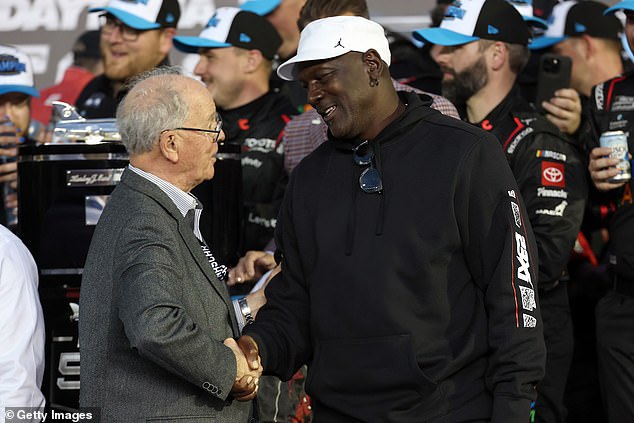 Jordan Was Pictured With Nascar Chairman Jim France (Left) After Last Year's Lawsuit Drama