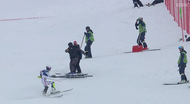 Norwegian Media Say His Fall Was Followed By A Huge Celebration By A Swiss Coach (Centre)