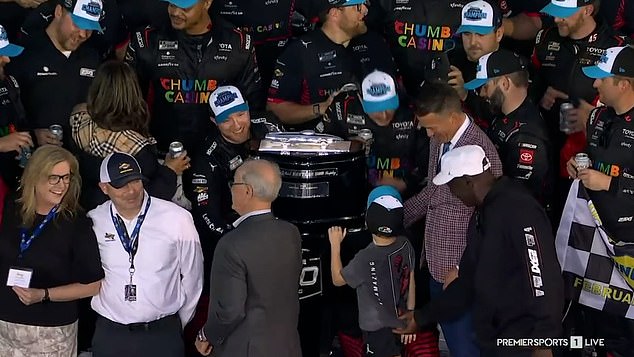 Jordan Appeared To Grab At The Lower Back And Bottom Area Of Tyler Reddick's Son Beau, 6