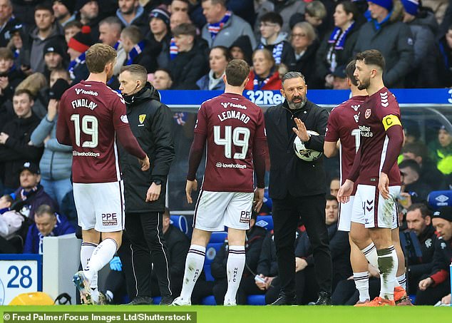 Derek Mcinnes Issues Instructions To His Players During Their Defeat At Ibrox On Sunday