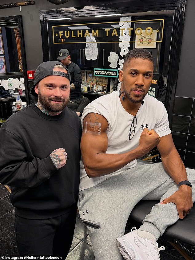 Aj Got A New Tattoo On His Arm Last Week - Featuring The Names Of Sina Ghami And Latif 'Latz' Ayodele