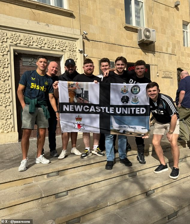 One Group Of Fans Posted With Delight: '20 Degrees And £2.50 A Beer. Geordie Boys In Azerbaijan'