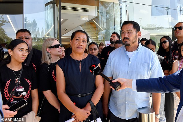 Lafo And Paul Titmuss Speak To The Media Outside The Lidcombe Coroners Court In Sydney