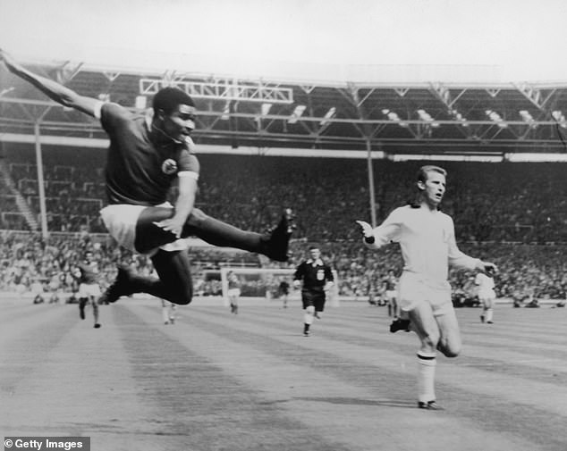 Eusebio, The Greatest Icon In Benfica's History, Scores The Opening Goal In The 1963 European Cup Final At Wembley Against Ac Milan