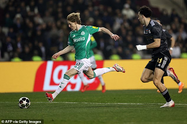 Gordon Ghosted In Behind The Qarabag Defence To Slot His First Goal Of The Game Home