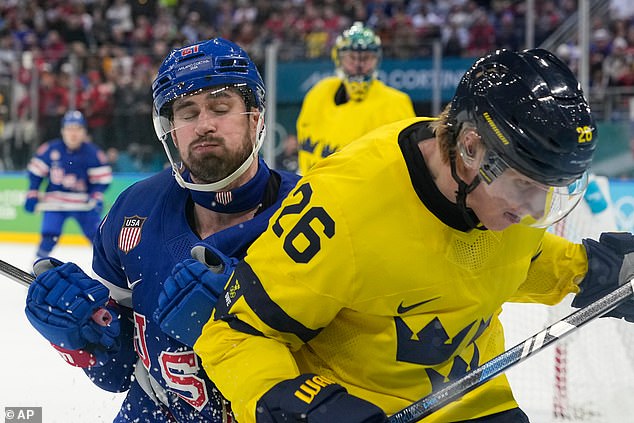 Dylan Larkin Goes Up Against The Glass With Rasmus Dahlin, A Former First-Overall Draft Pick