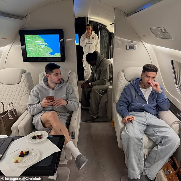 Pedro Neto And Enzo Fernandez Were Among The Players Seen Relaxing On A Private Jet