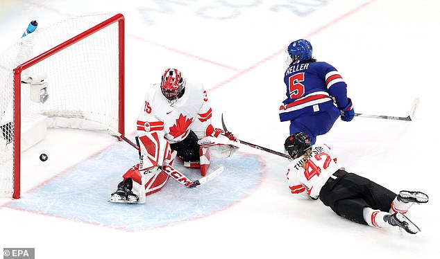 Keller's Backhand Shot Snuck Under Desbiens' Right Pad To Win Another American Gold