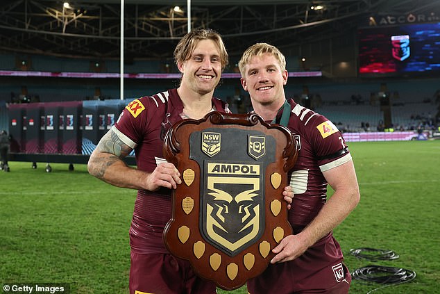 Dearden (Pictured With Cameron Munster) Played A Starring Role In Queensland Regaining The Origin Shield In 2025