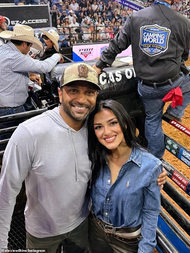 Patel Has Also Come Under Fire For Using The Plane To Go To Sporting Events With His Country Music Star Girlfriend Alexis Wilkins. Pictured: Patel And Wilkins Attend A Rodeo Together