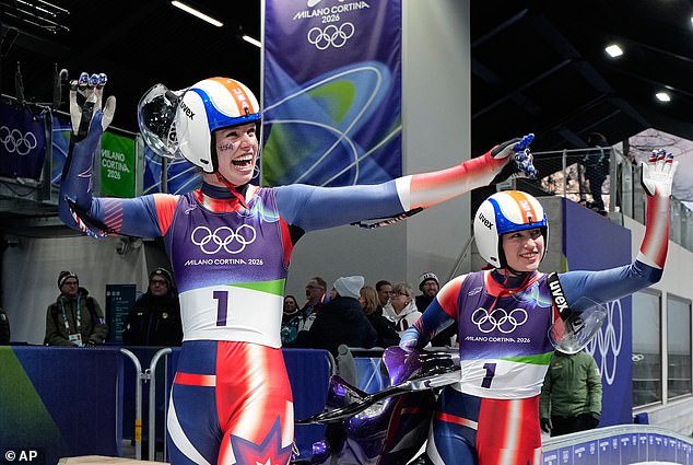 When Kirkby (R) Wasn't Competing In Luge, She Was Being Bombarded By Dms From Suitors
