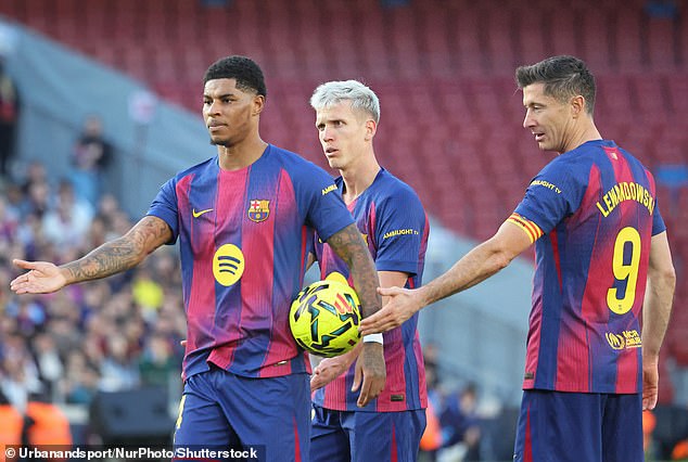 Marcus Rashford (Left) Could Join Permanently In The Summer But Vilajoana Suggested That Would Not Be His Preference