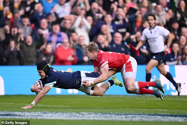 Darcy Graham Goes Over For Scotland During Last Year's Six Nations Victory Over Wales