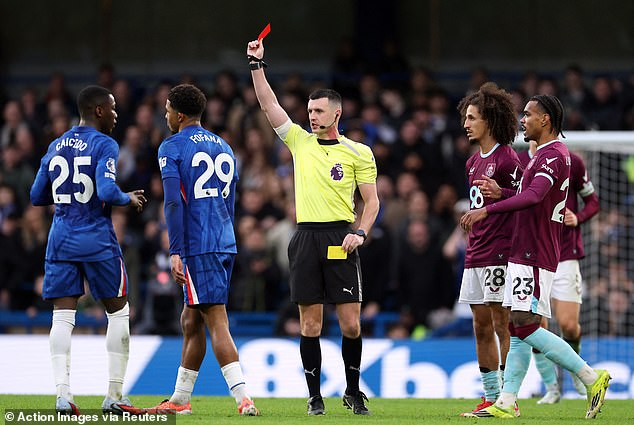 The Defender Was Sent Off In The Second-Half And Burnley Began To Smell Blood In The Water
