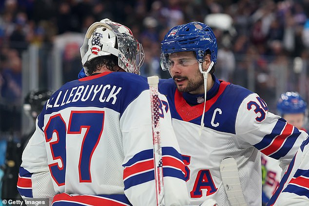 Auston Matthews And Connor Hellebuyck Chat After Team Usa's 6-2 Win Over Slovakia