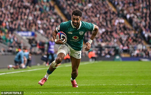 Time Of His Life: Flying Ulster Wing Robert Baloucoune On His Way To The Tryline Yesterday