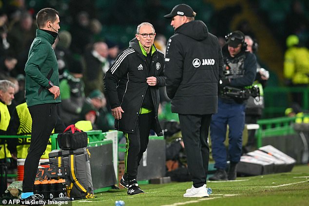 O'neill Looks On As Celtic Suffer In Their 4-1 First Leg Europa League Defeat Against Stuttgart