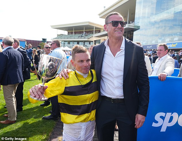 Former St Kilda Player Michael Gardiner (Right, With Melham, Left) Is One Of Streisand's Co-Owners And Had Invited Martin Along To Watch The Race