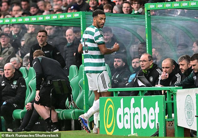 Celtic Defender Auston Trusty Is Sent Off After An Incident With Hibs Midfielder Jamie Mcgrath