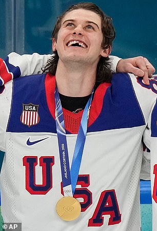 Hughes Won Gold For Team Usa In Sunday's Winter Olympics Hockey Final