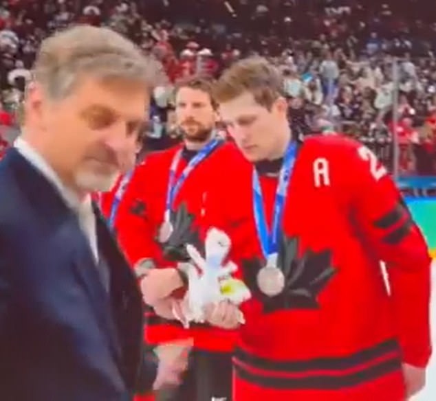He Was A Lot Less Impressed At Getting A Stuffed Toy In The Aftermath Of Canada's Loss