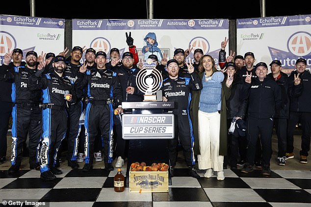 Jordan Didn't Appear To Be In Any Of The 23Xi Racing Team Photos After Their Latest Victory