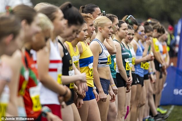 Determination Is Written All Over The Faces Of Competitors At Start Line  In U20S Women's Race