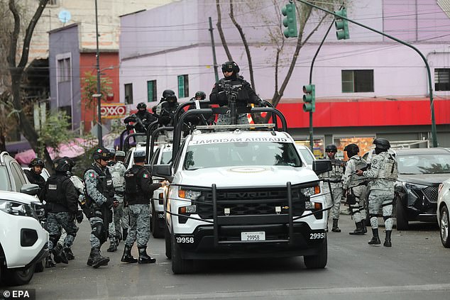 The National Guard Have Been Patrolling The Area Where The Body Of El Mencho Was Taken To