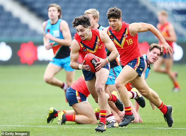 Sport Was A Coping Mechanism For Rankine (Front-Centre) Who Would Go On To Make His Sanfl Senior Debut At The Age Of 16