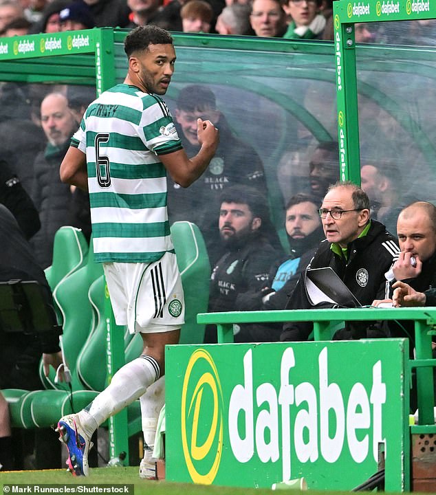 Celtic Defender Auston Trusty Leaves The Field After Being Sent Off During The 2-1 Loss To Hibs