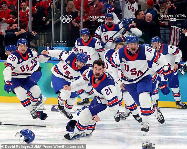 The United States' Men's Team Beat Rivals Canada 2-1 In Overtime For Their First Gold In 46 Years