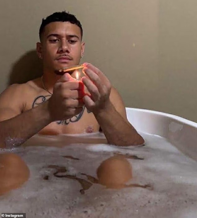 Another Image Seems To Show Iongi Preparing To Smoke The Cigarette In A Bathtub