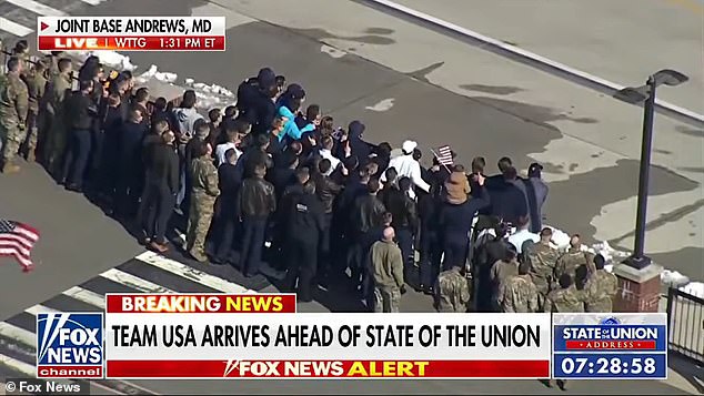 Team Usa Members Took Some Photos With Military Personnel At Joint Base Andrews