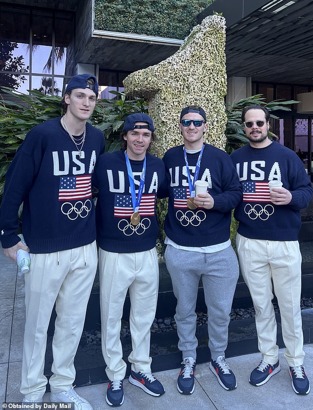 Tage Thompson, Clayton Keller, Jake Guentzel And Auston Matthews At 1 Hotel South Beach
