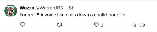 A Third Savagely Described Lawrence's Voice As 'Like Nails Down A Chalkboard'