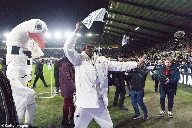 Excited Swans Supporters Waved White Towels And Chanted His Name Ahead Of Kick-Off