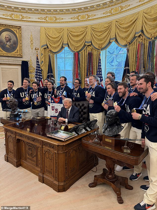 Most Of Team Usa Was On Hand Tuesday At The Oval Office, Where Players Met Donald Trump