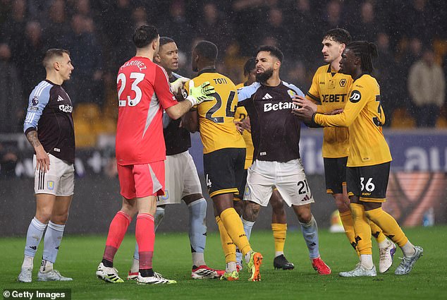 The 28-Year-Old Was Earlier In The Match Seen Sharing A Heated Moment With Wolves Player Toti Gomes