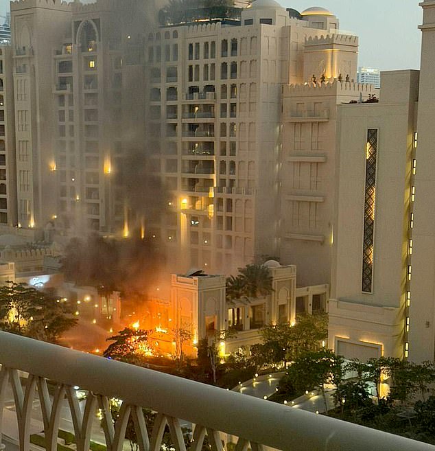 Four People Were Injured When Dubai's Famous Palm Jumeirah Fairmont Hotel Was Struck